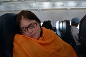 sleeping on a plane